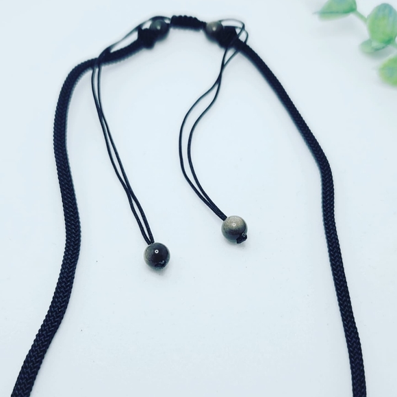 Gold Flashy Obsidian Pixiu Carving Unisex Necklace 🤩 - Picture 4 of 4